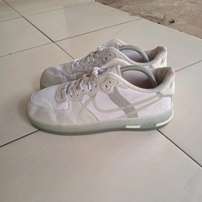 sepatu second branded nik€ af1 react QS white ice size 42 original like new