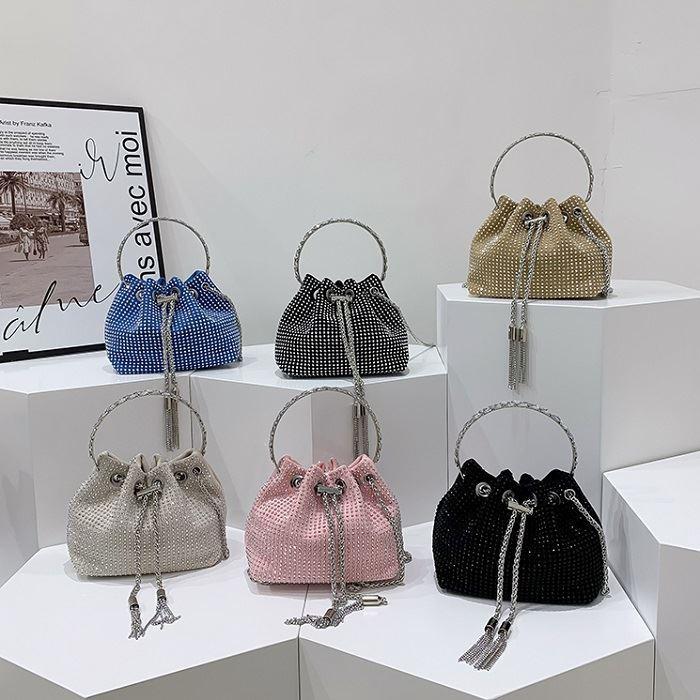 Chain Bag GD34163 Tas Selempang Rantai Studded Bag Serut Wanita Import