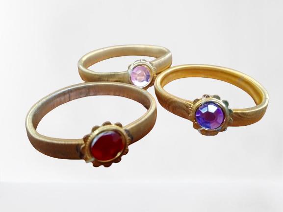 GELANG KARET MAINAN ANAK PEREMPUAN WARNA EMAS