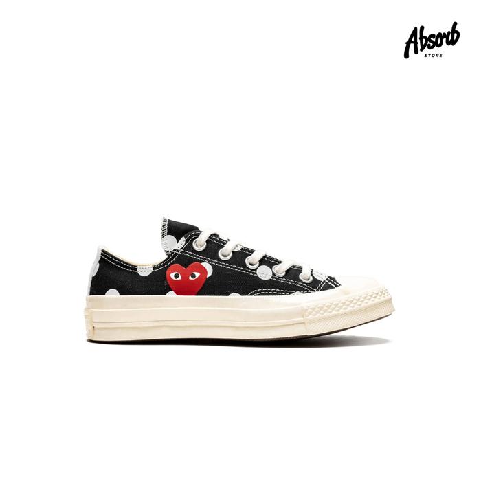 Converse Chuck 70 Ox x Comme Des Garcons “Play” (Polka Dot/Black) - 70s Low CDG - Polkadot