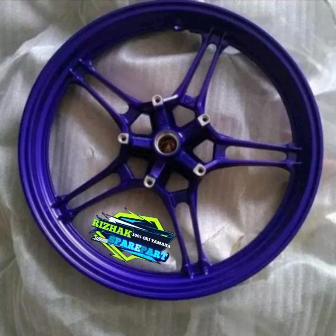 velg pelek depan mx king velg Jupiter MX KING biru original Yamaha