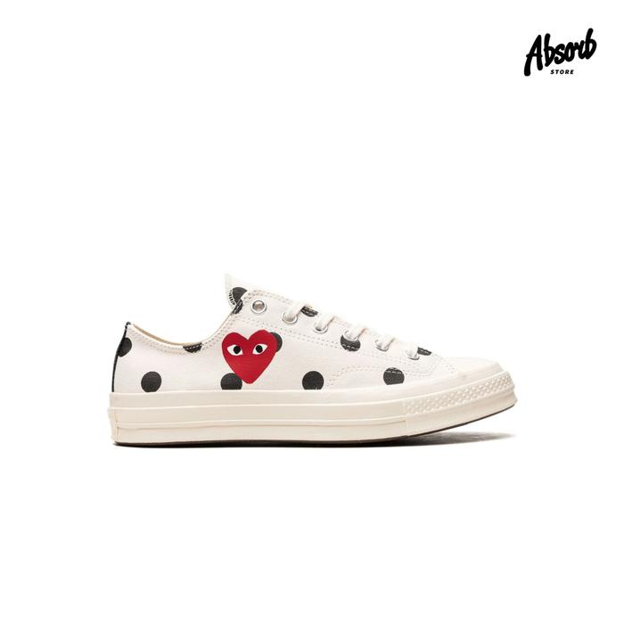 Converse Chuck 70 Ox x Comme Des Garcons “Play” (Polka Dot/White) - 70s Low CDG - Polkadot