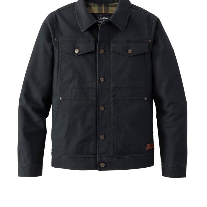 jaket Ll bean Men's BeanFlex Utility Trucker Jacket  black fjallraven