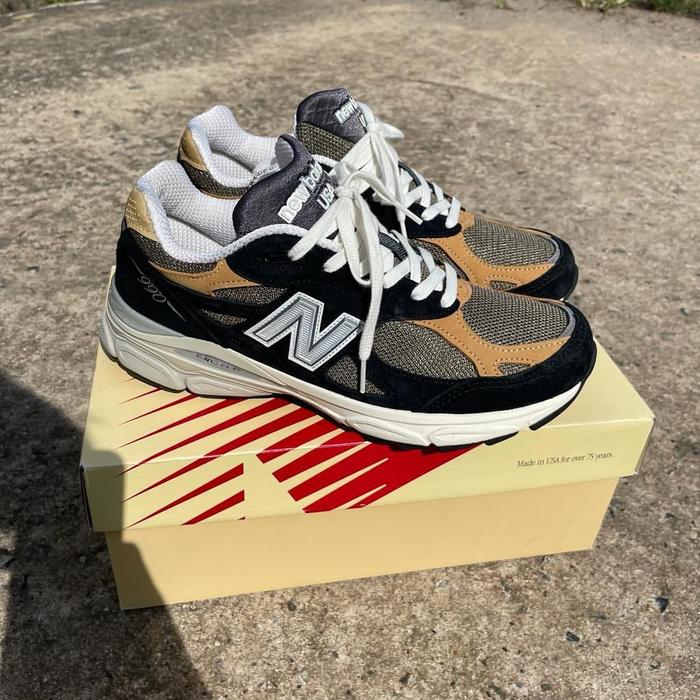 SEPATU NEW NB BLANCE 990 V3 TEDDY SANTIS BLACK TAN