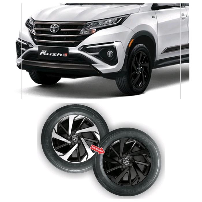 cutting sticker stiker velg black glossy Toyota Allnew Rush GR - 4 velg
