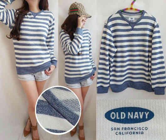 OldNavy Fuzzy Stripe Sweater Jacket