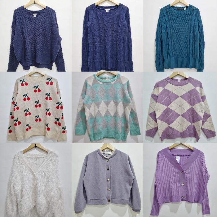 Sweater rajut kepang uniqlo | Sweater rajut ketupat | Korean