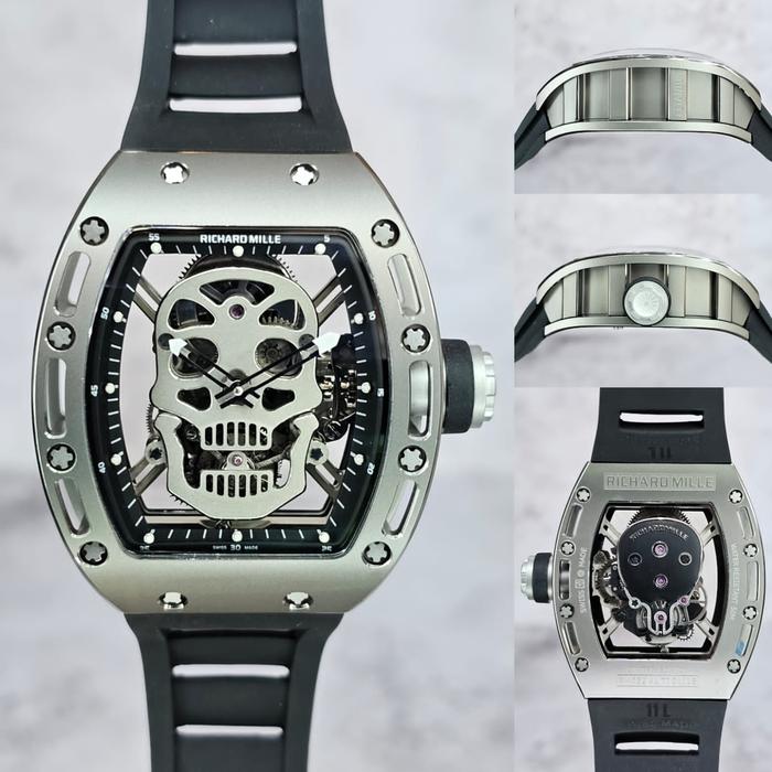 Jam tangan Automatic Swiss RM 052 Tourbillon Skull Titanium fullset