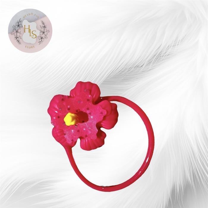 Gelang Anak Kecil Pink Fanta Bunga Flower Plastik