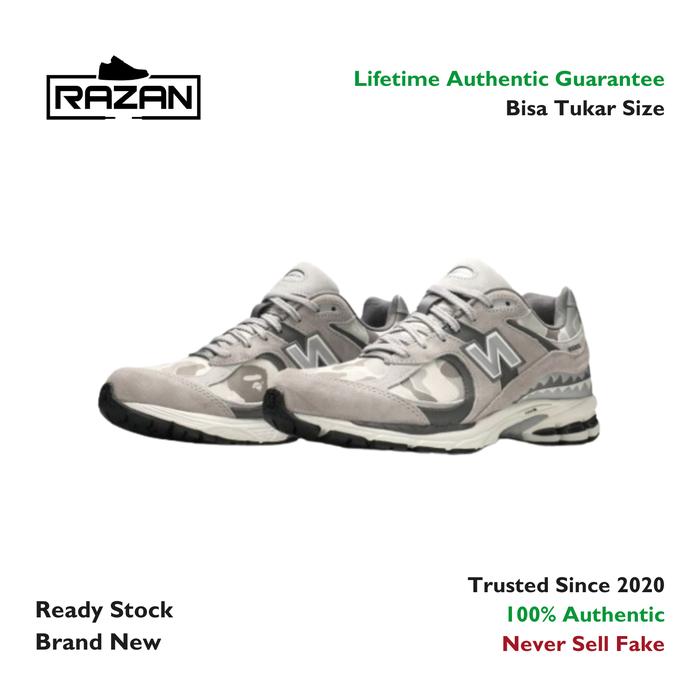 New Balance 2002R BAPE Grey 100% Authentic Original
