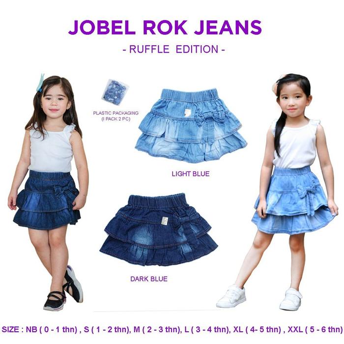 Celana Rok Pendek Mini Anak Perempuan Model Jeans Jin Dens Super Premium