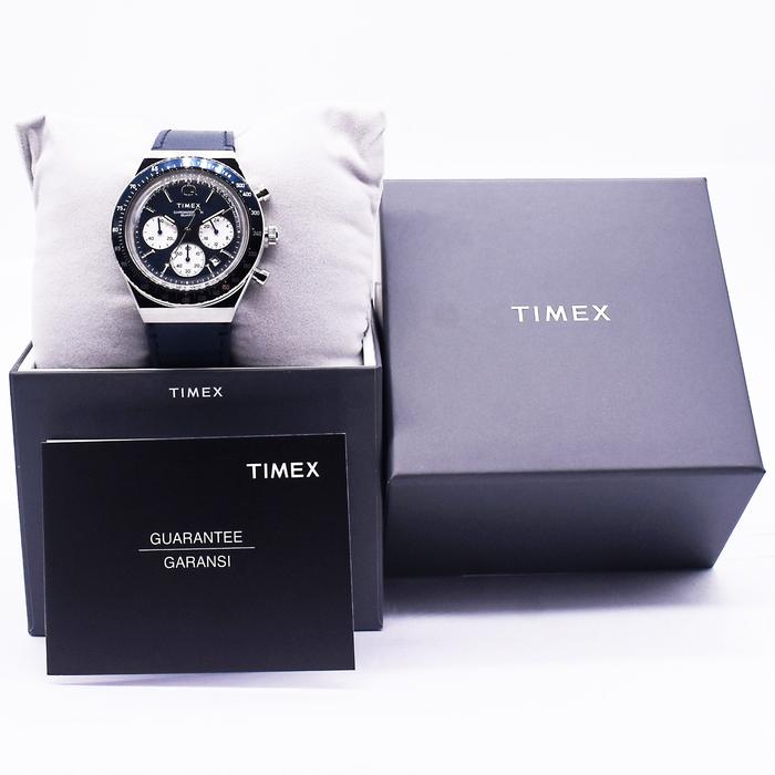 Jam Tangan Pria Timex Terbaru Seri 51700 Tali Kulit Chrono Dan Tanggal Aktif Tahan Air Garansi Resmi