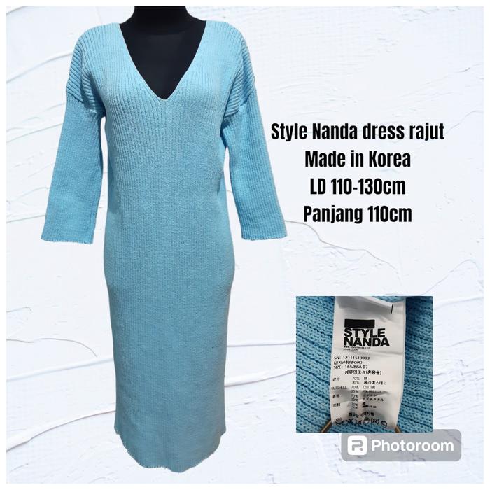 Style Nanda dress wanita rajut