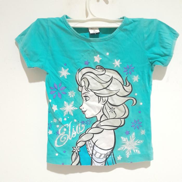 Prelove Kaos Baju Anak Perempuan Thrift Bekas Second Branded Nevada Frozen Elsa Disney