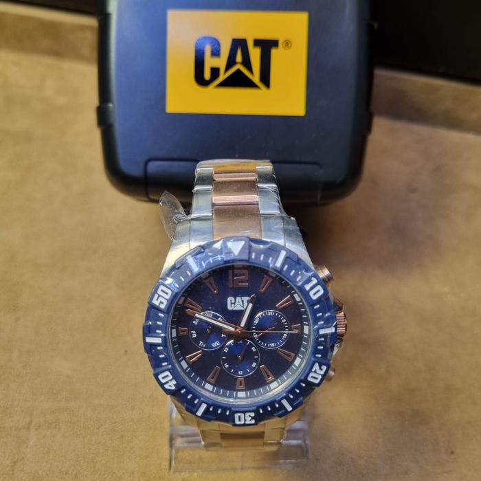 jam tangan pria caterpillar rantai chrono original