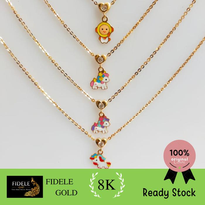 Kalung Anak Strawberry Merah Buah Kalung anak emas asli kadar 375