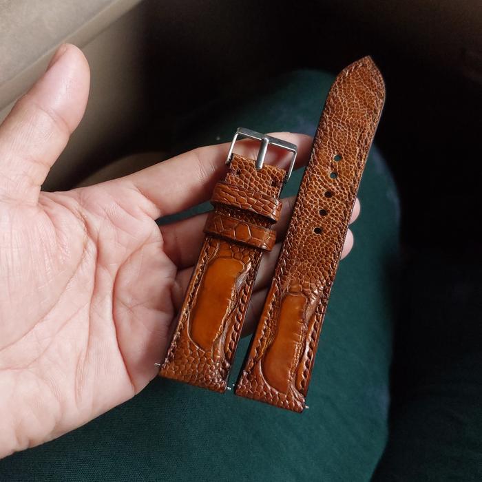 Strap jam ostrich "Browny Ostrich" FREE buckle