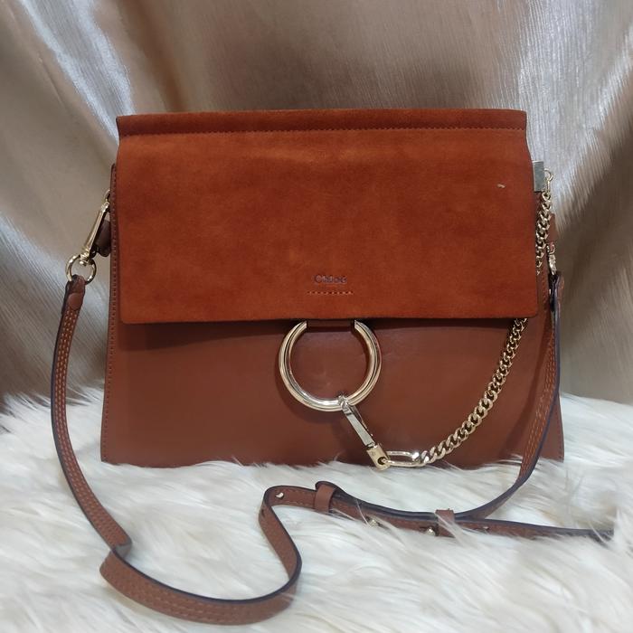 tas kulit seken chloe sling bag preloved