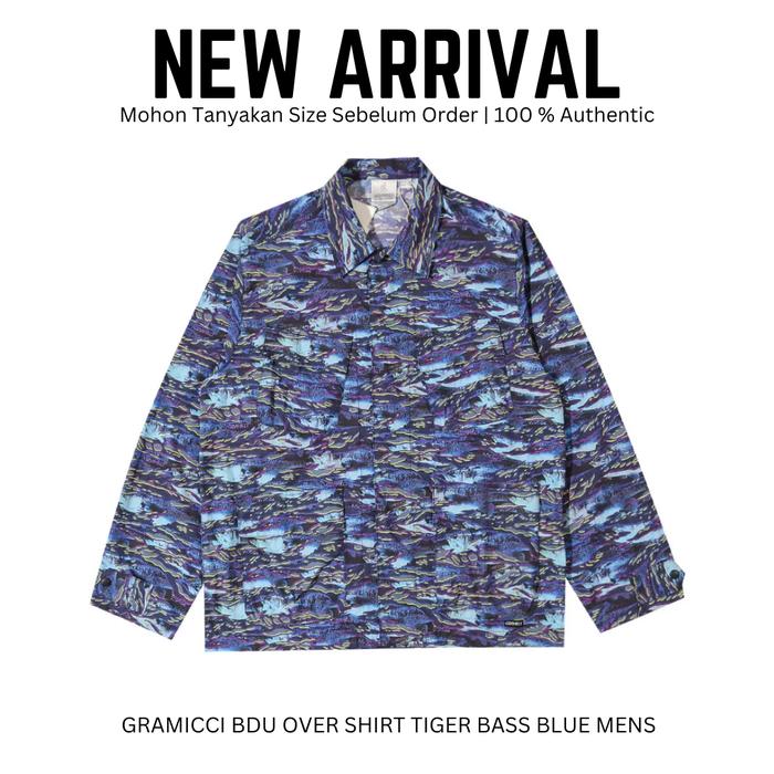GRAMICCI BDU OVER SHIRT TIGER BASS BLUE MENS KAOS KEMEJA PRIA ORIGINAL 100 %