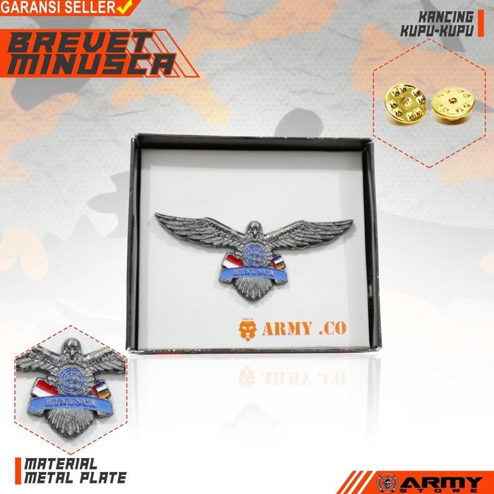 NEW Pin Minusca / Brevet Wing Minusca Abu-abu