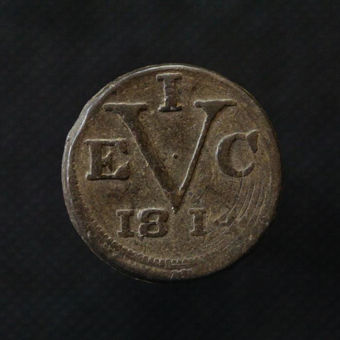 Uang Koin Kuno 1 Duit Tin Java VEIC/EVIC Tahun 1814 (British East Indies)