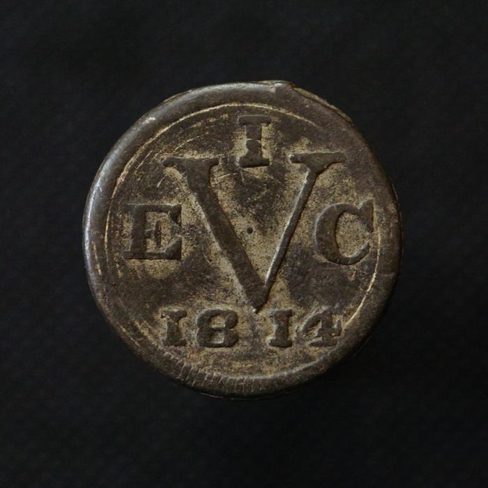 British East Indies - 1 Duit/Doit Tin JAVA VEIC/EVIC Tahun 1814