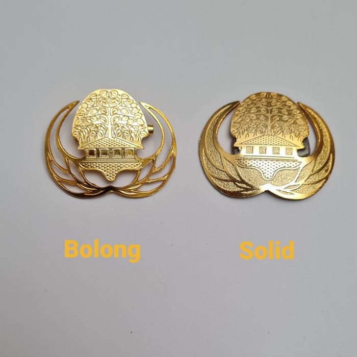 Pin lambang Korpri ASN PNS Magnet dan peniti bahan kuningan sepuh Gold 3.5mm