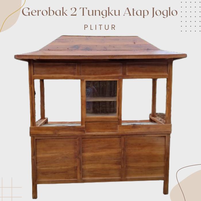 Gerobak Mie Ayam Bakso Kayu Jati Atap Joglo Plitur