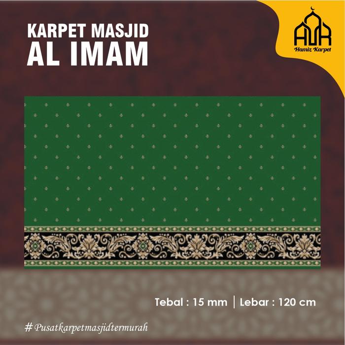 Huniz Karpet KARPET SAJADAH MASJID AL IMAM METERAN Tebal 15 mm Lebar 120 cm Bahan Polypropylene Heat