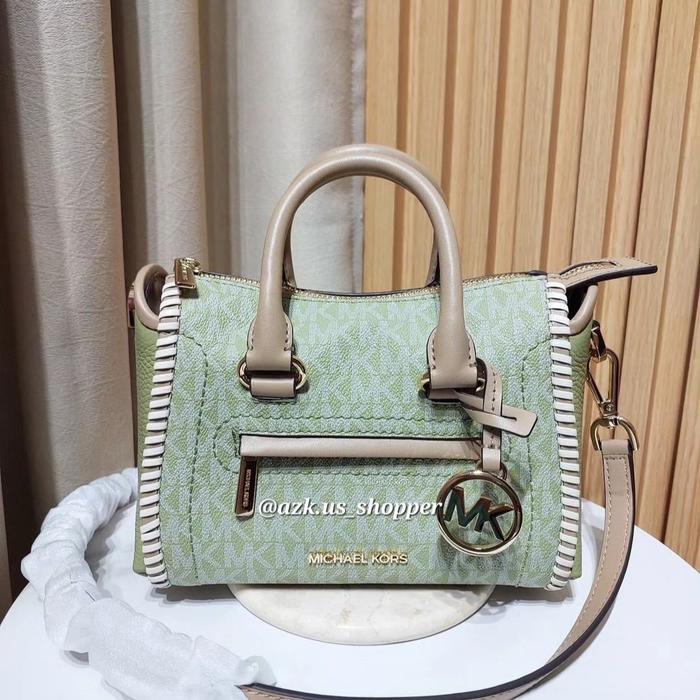 Michael Kors Carine Stud Satchel Bag Oregano (NWT)