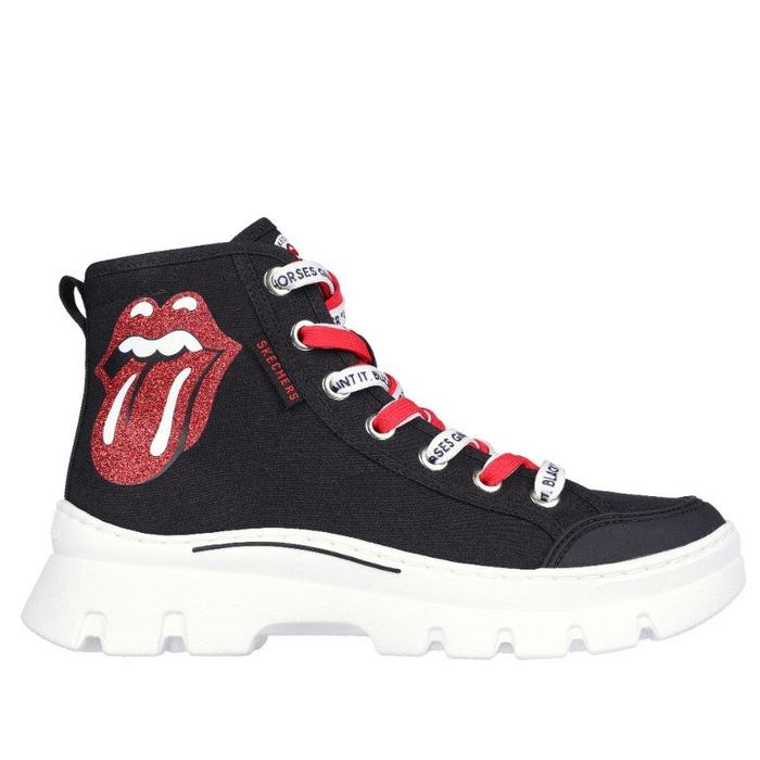 SEPATU SKECHERS WOMEN'S ROLLING STONE SURGE BLACK RED WHITE 177967/BKRD