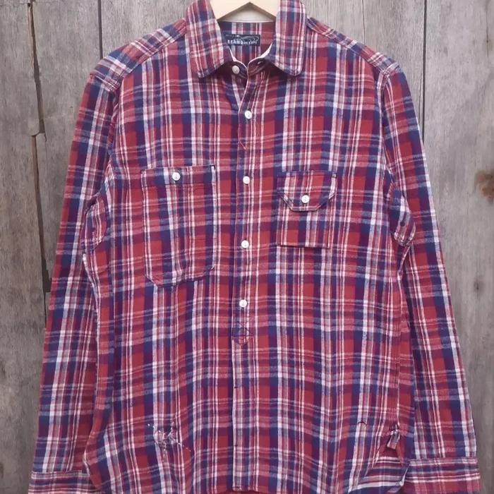 kemeja flanel beams size L second no evisu momotaro