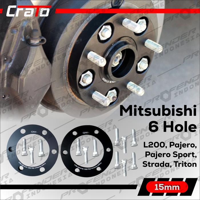 Wheel Velg Spacer Aluminium - 6 Hole - Mitsubishi - 6-139.7-108 5mm 10mm 15mm - L200 Pajero Pajero S