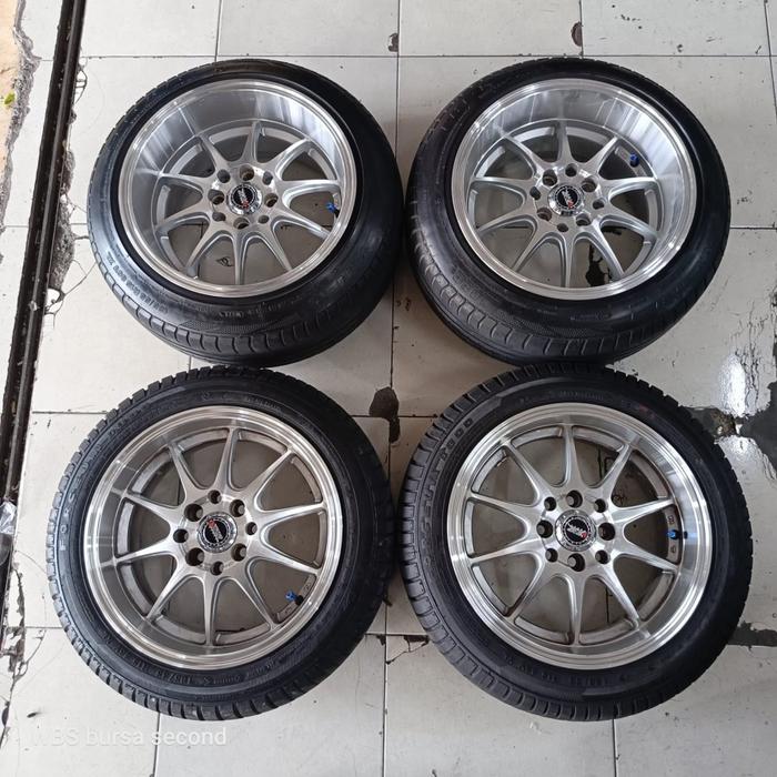 VELG BEKAS CELONG XXR RING 15 LEBAR 7/8,5 ET 40/35 PCD 4X100/4X114 DAN BAN 185 55 R15 BRIO, JAZZ, YA