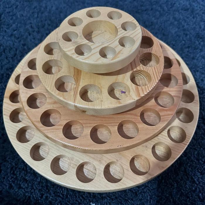 Rotating Rak Wooden Untuk Essential Oil - Wadah Kayu Berputar Untuk Essential Oil