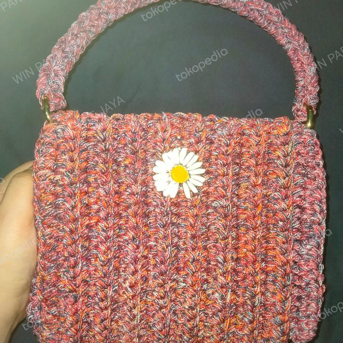 Tas wanita/Tas Tote bag/Tas rajut tali kur sembur