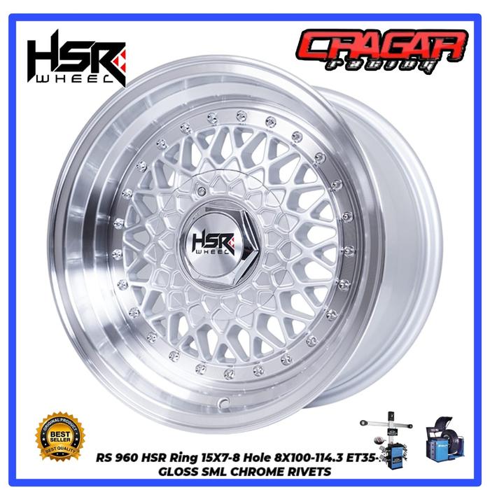 Velg Racing Corolla Twincam Ring 15 Hsr RS Warna Silver Machine Lips