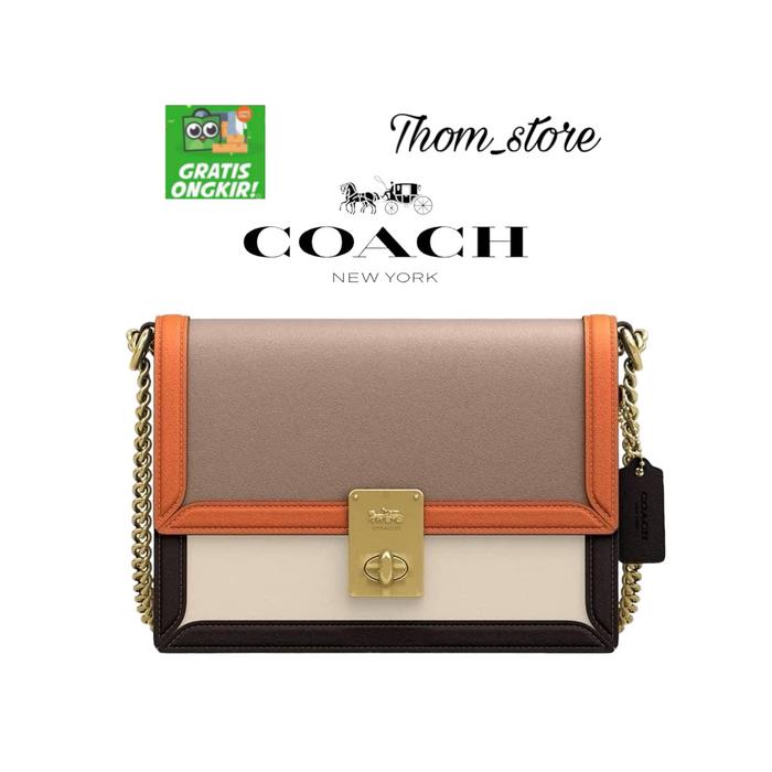 TAS WANITA C H F89070 HUTTON SHOULDER BAG IN SIGNATURE LEATHER