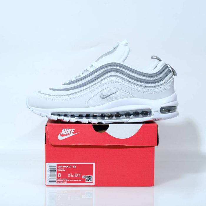 NIKE Air Max 97 White Silver Reflektif