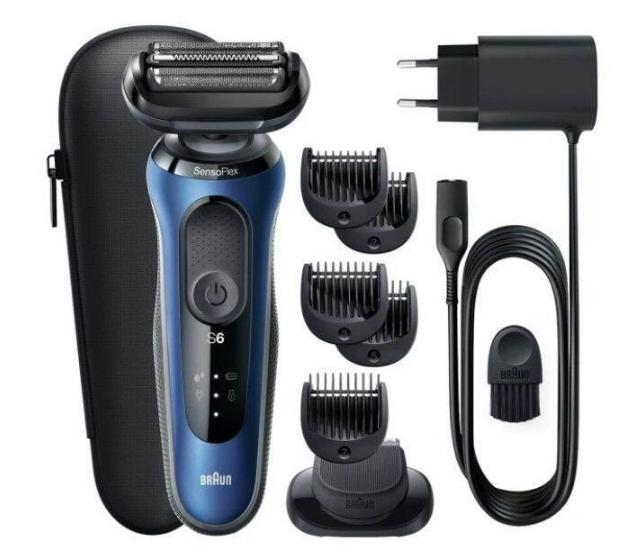 Braun S6 61-B1500S | Series 6 61-B1500s Wet & Dry shaver with travel case and 1 attachment / Shaver 