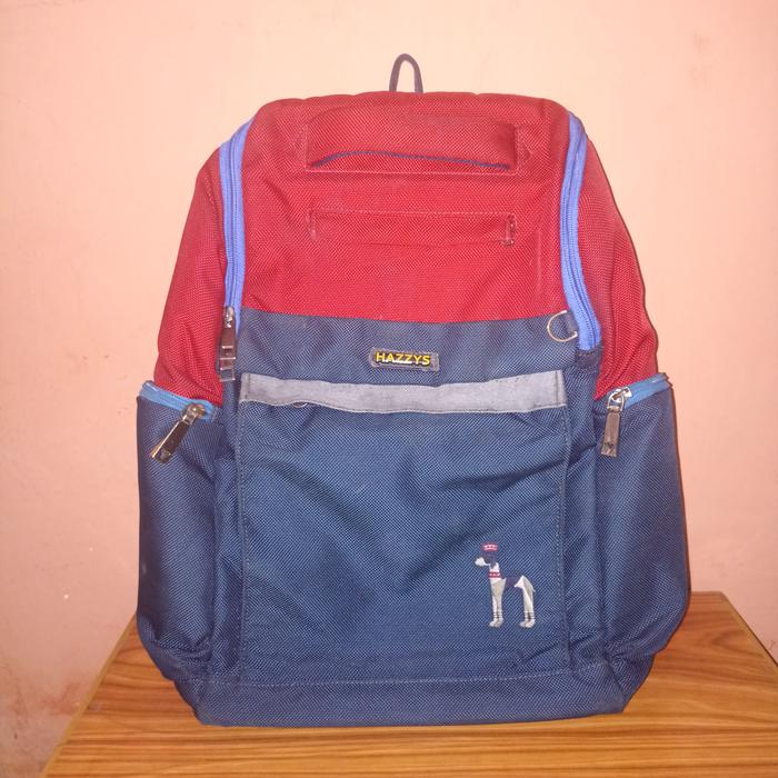 tas ransel merah navy hazzys