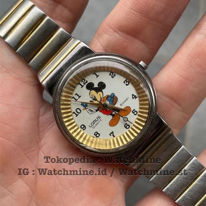 lorus mickey watch rare vintage unisex pria wanita dewasa