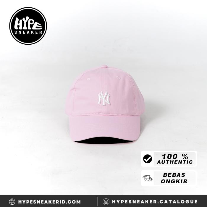Topi MLB NY SMALL WHITE PINK CAP - OS ADJST 100% ORIGINAL