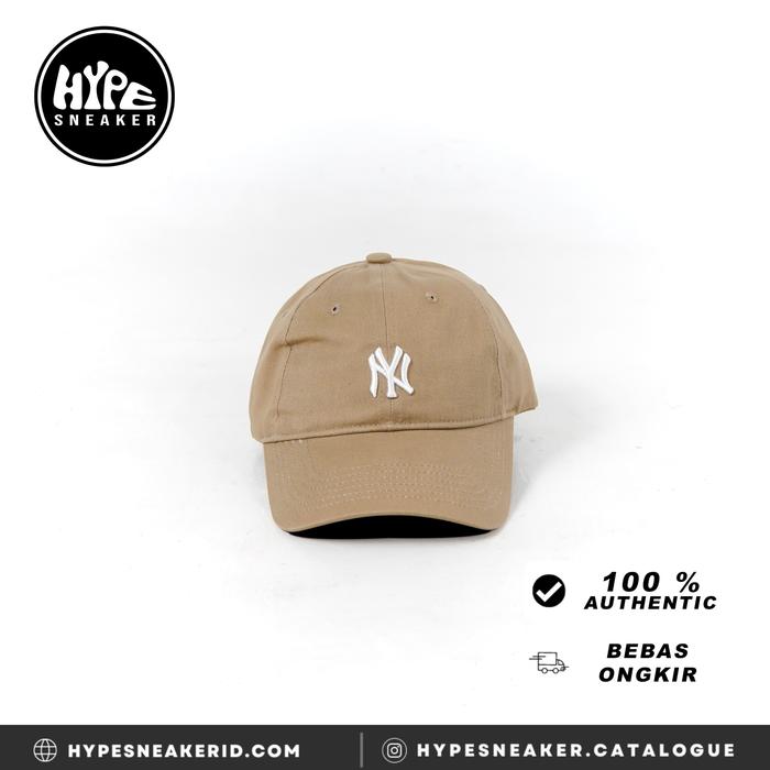 Topi MLB NY SMALL WHITE BROWN CAP - OS ADJUST 100% ORIGINAL