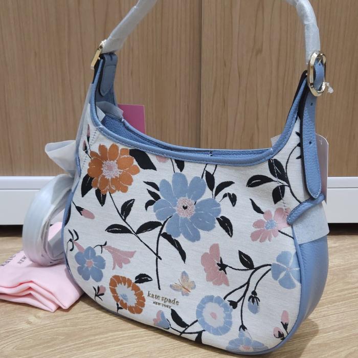 KS ORIGINAL USA KS Penny Floral Jacquard Small Hobo Bag Authentic Original Store