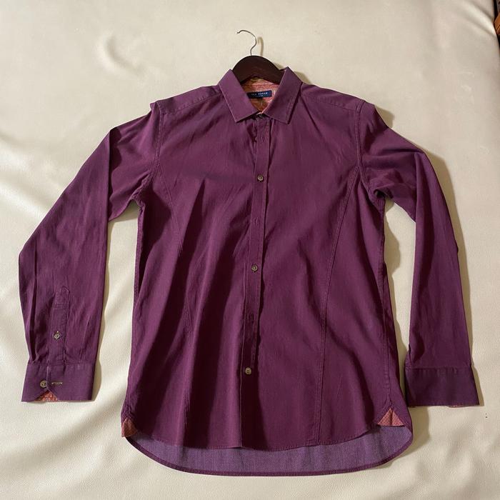 Ted Baker Shirt - Red A - Kemeja Pria - Medium (3)