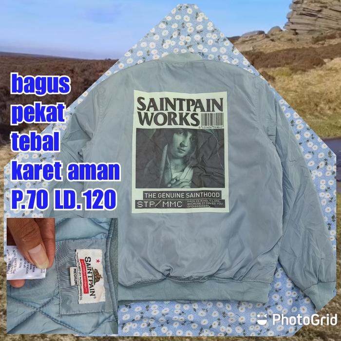 jaket works kerja casual bomber saintpain