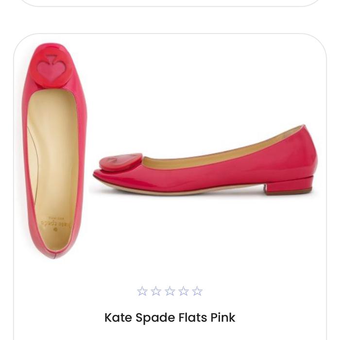 Sepatu wanita flat pink merk KATE SPADE ORIGINAL (preloved)
