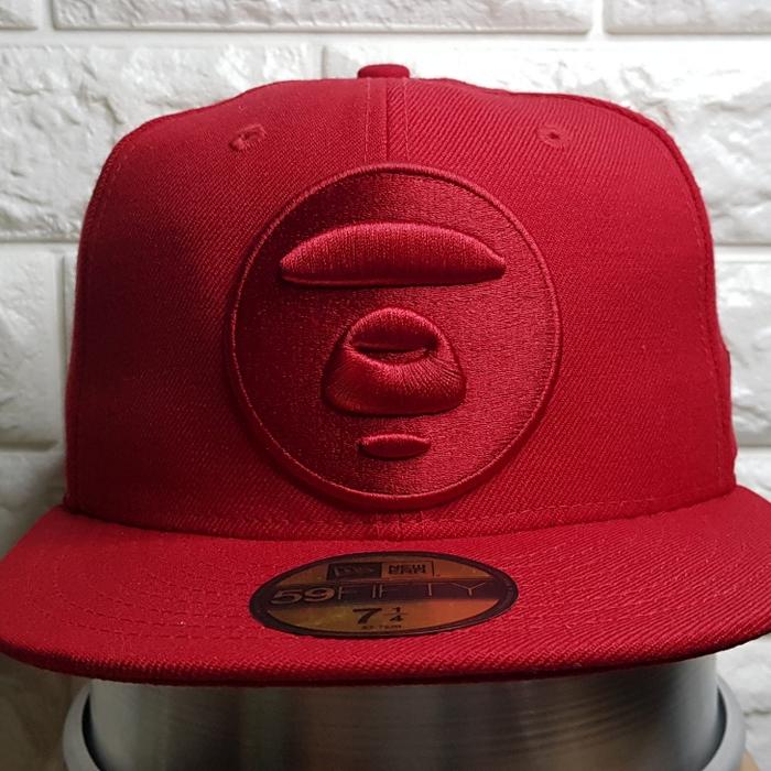 AAPE Red on Red Big Logo x New Era 59FIFTY 7 1/4