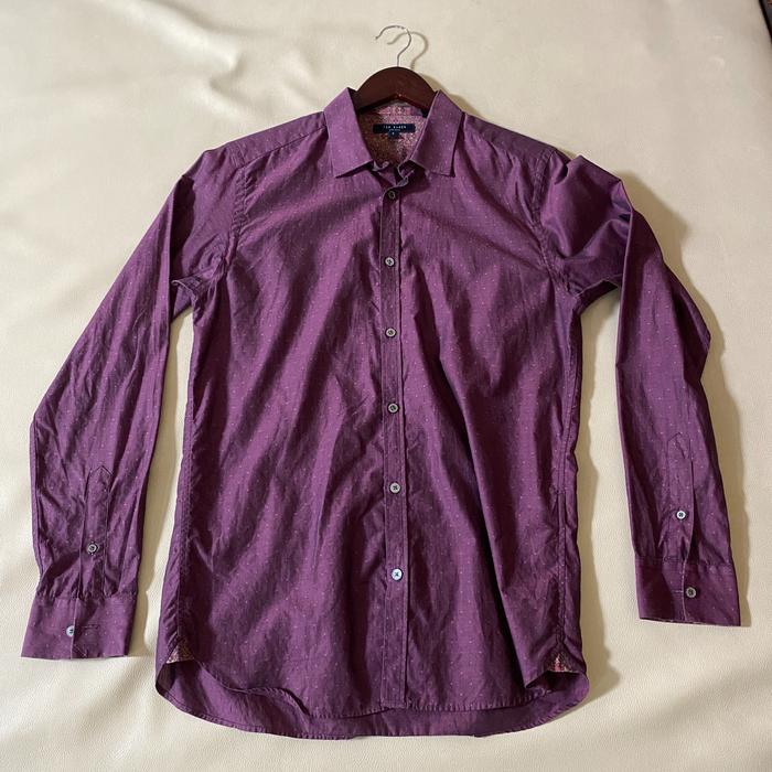 Ted Baker Shirt - Red B - Kemeja Pria - Medium (3)